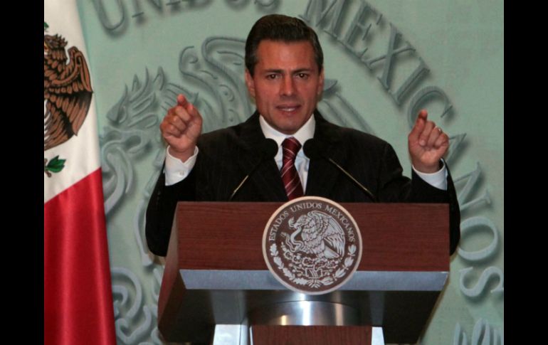 El Presidente Enrique Peña Nieto estuvo acompañado por los titulares de Segob, SHCP y PGR. ARCHIVO /