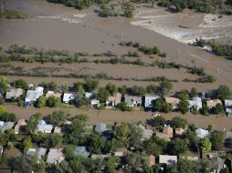 El meteorológico nacional indica que cayó hasta 35 centímetros de lluvia en el centro de Texas. AP /