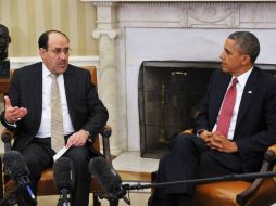 El primer ministro de Iraq, Nouri al-Maliki durante su visita a la Casa Blanca. AFP /