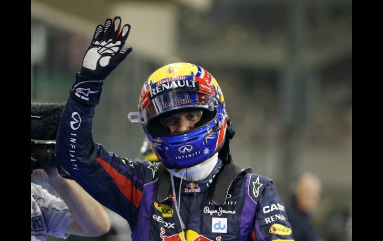 Webber superó a su jefe de filas, Sebastián Vettel, con un tiempo apenas una décima más rápido. AFP /