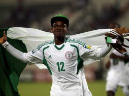 El nigeriano Chigozi Obazi celebra el pase de su selección a semifinales del Mundial Sub-17 AFP /