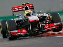 Sergio Pérez desea ya estar en la carrera del Gran Premio de Abu Dhabi. EFE /