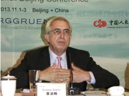 El exmandatario de México Ernesto Zedillo, presidente del Consejo del Siglo XXI, durante la conferencia Understanding China.  /