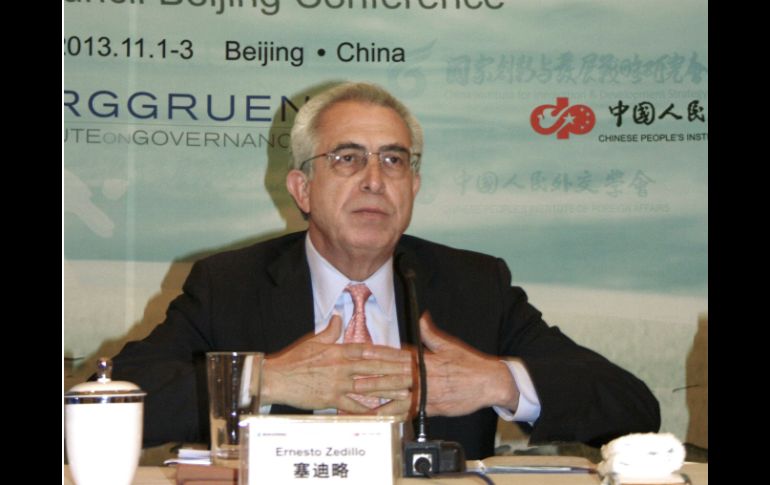 El exmandatario de México Ernesto Zedillo, presidente del Consejo del Siglo XXI, durante la conferencia Understanding China.  /