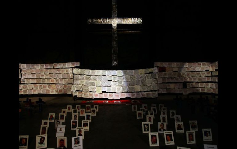 Para esta exhibición de pañuelos triplicaron la cantidad exhibida durante el último memorial, realizado en el Parque Revolución. NTX /