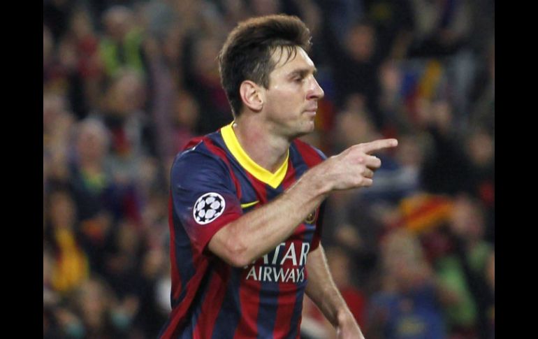 Lionel Messi despierta y los blaugranas se lucen ante su gente. EFE /