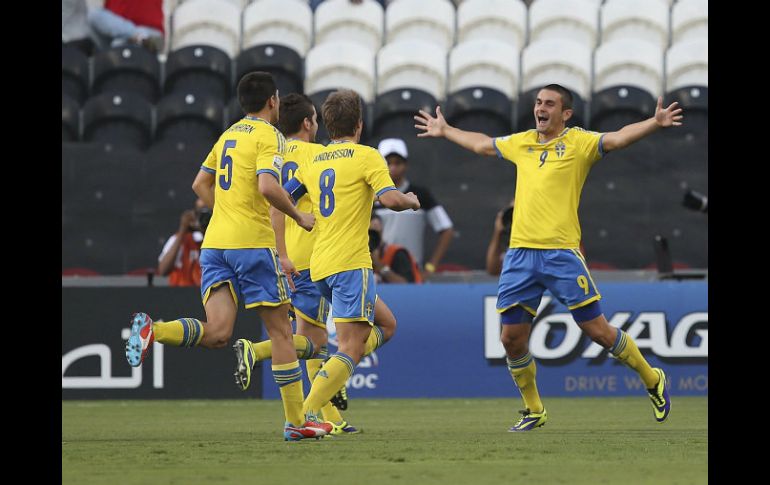 La Selección de Suecia consiguió la tercera posición de la Copa del Mundo Sub-17 Emiratos Arabes Unidos 2013. EFE /