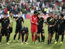 El Tri Sub-17, a pesar del conato de bronca entre los defensas al final del primer tiempo, se mantuvo unido hasta el final del partido. AP /