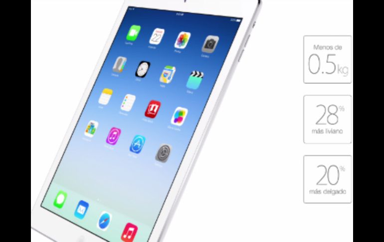 La nueva tableta estará equipada con el sistema operativo iOS 7 y ofrecerá de forma gratuita algunos paquetes de aplicaciones. ESPECIAL /