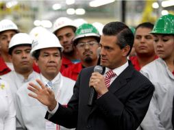 Enrique Peña Nieto inauguró el nuevo Complejo Automotriz Nissan A2. NTX /