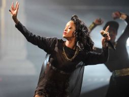 Rihanna durante un concierto de su gira ''Diamonds World Tour'', en Houston, Texas. AP /