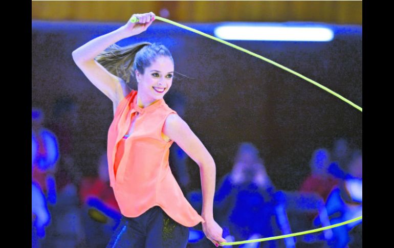 Cynthia Valdéz, que se encuentra participando en la Gala Internacional de Gimnasia, triunfó en los Juegos Centroamericanos. MEXSPORT /