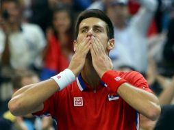 El jugador Novak Djokovic celebra su triunfo. EFE /