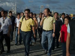 Aquino reconoció que existen problemas logísticos para entregar la ayuda humanitaria. AFP /