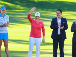 Lorena Ochoa se hizo presente en el último día de su torneo en Guadalajara.  /