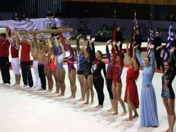 Al final salieron todos los gimnastas para ser ovacionados por los presentes. NTX /