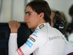 El piloto mexicano Esteban Gutiérrez, de la escudería Sauber F1 Team, en el circuito de Interlagos. EFE /