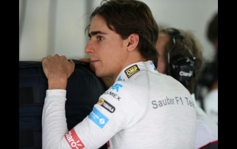 El piloto mexicano Esteban Gutiérrez, de la escudería Sauber F1 Team, en el circuito de Interlagos. EFE /