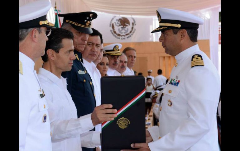 Conmemoración del Día de la Armada de México, en Ciudad del Carmen, Campeche. ESPECIAL /