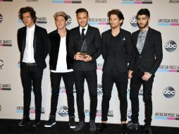 La banda de pop One Direction, durante los Premios American Music Awards. AP /