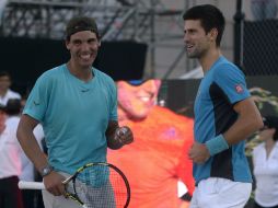 Rafa Nadal y Novak Djokovic son los mejores tenistas en la actualidad. AFP /