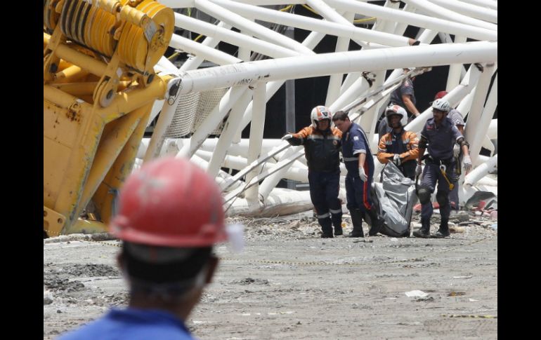 La Arena de Corinthians aún no estaba terminada y los trabajos ahora están empañados por el hecho. AFP /