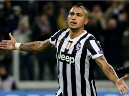 Arturo Vidal marcó la pauta para la Juventus, en su victoria sobre el Copenhague. AFP /