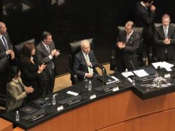 El Senado de la República realizó una sesión solemne para recibir al presidente de Israel, Shimon Peres. NTX /