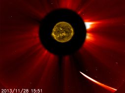 Las imágenes de la NASA mostraron al cometa acercándose al sol.  /