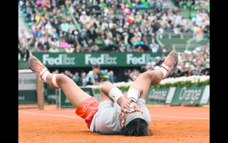 La victoria de Rafael Nadal en París significó el triunfo 22 consecutivo del español tras su regreso a las canchas. AFP /