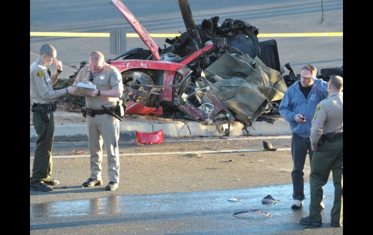 Imagen del accidente donde falleció el actor. AP /