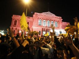 Celebración por el primer título de liga de la UdeG.  /