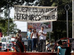 Manifestantes afirman que no están de acuerdo en que el país invitado de este año sea Israel.  /