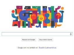 Doodle que Google le dedica al pintor guatemalteco Carlos Mérida por el 122 aniversario de su nacimiento. ESPECIAL /