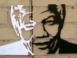 La imagen de Mandela fue dibujada en un muro del Mediclinic Heart Hospital. ARCHIVO /