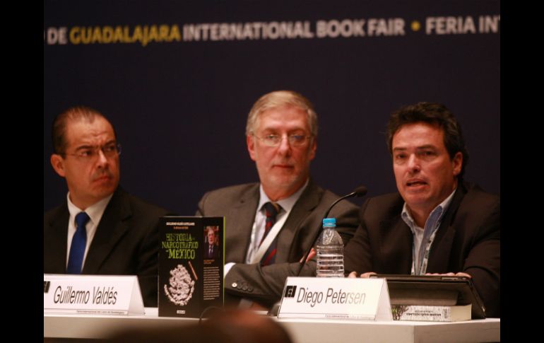 En la presentación participaron  Guillermo Valdés (autor), Diego Petersen, Dante Haro y Guillermo Zepeda.  /