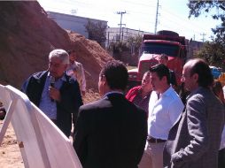 Aristóteles Sandolval durante la puesta en marcha de las obras, los trabajos en el parque durarán cuatro meses.  /