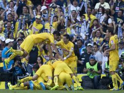 Las Águilas con este triunfo están en la antesala del bicampeonato del futbol mexicano. AP /