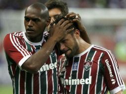 Los jugadores del Fluminense mostraron su tristeza. Tomada deTwitter @SomosInvictos. ESPECIAL /