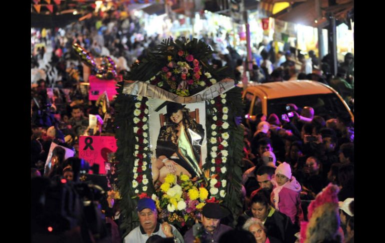 'La Diva de la Banda' falleció en un percance aéreo el 9 de diciembre de 2012, junto con otras seis personas. ARCHIVO /