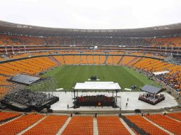 El estadio Soccer City, en Johannesburgo, será el punto de reunión para el homenaje a Mandela. AP /