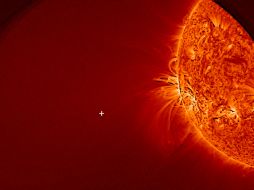 Imagen tomada por la NASA, muestra al cometa durante su acercamiento al Sol. ARCHIVO /