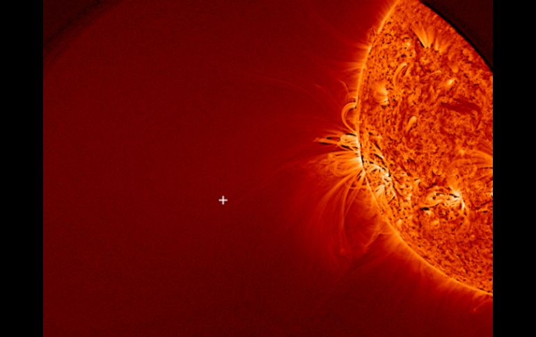 Imagen tomada por la NASA, muestra al cometa durante su acercamiento al Sol. ARCHIVO /