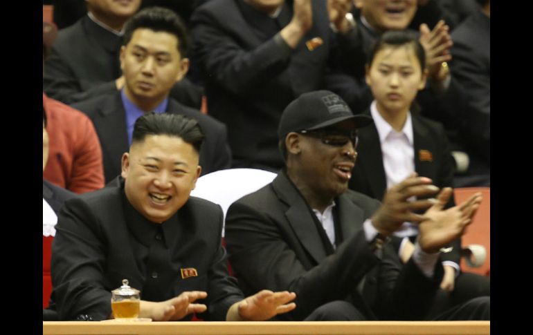 Rodman y Kim llevan una relación de amistad bastante polémica. AP /