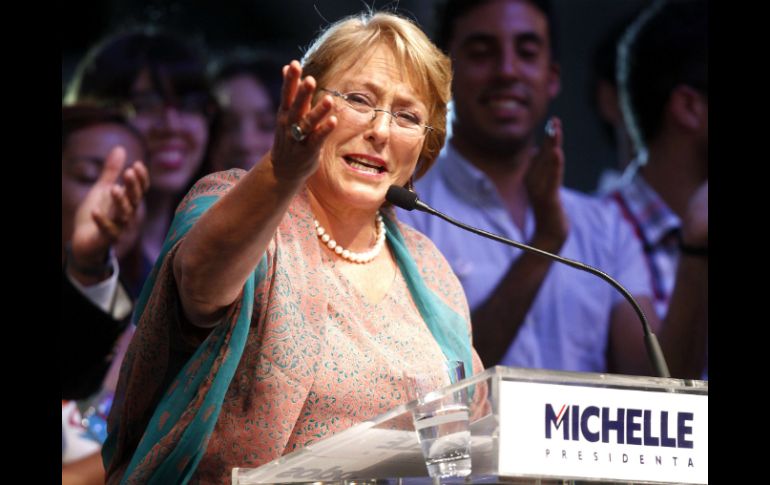 Michelle Bachelet ofrece un discurso luego de ganar las elecciones presidenciales para el periodo 2014-2018. EFE /