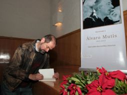 Juan Villoro durante un Coloquio en Homenaje a Álvaro Mutis. NTX /