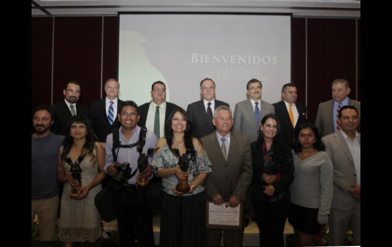 Los galardonados del Premio Jalisco de Periodismo 2013.  /