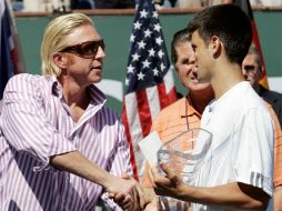 Nole y Becker tratarán de formar un equipo de trabajo explosivo. AFP /