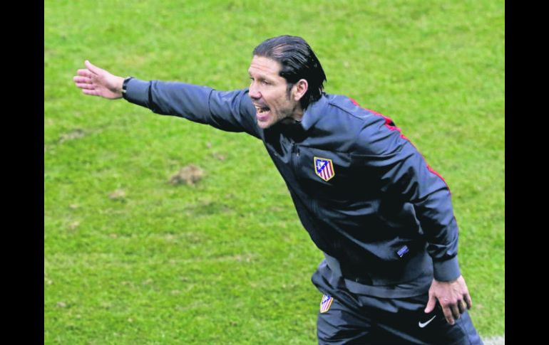 Diego Pablo ''Cholo'' Simeone ha transmitido a su equipo la misma entrega que demostraba como futbolista. ESPECIAL /