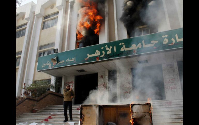 La Universidad Al-Ashar de El Cairo, escenario de frecuentes enfrentamientos en las últimas semanas. AFP /